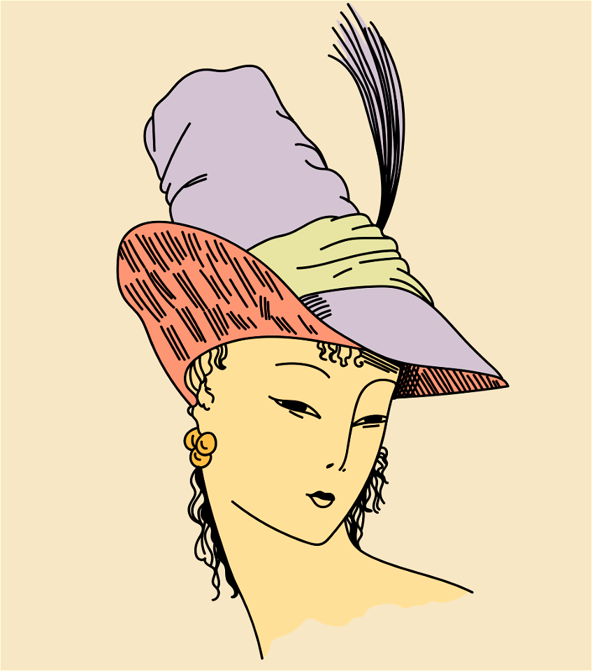 Persian Coiffure of draped felt