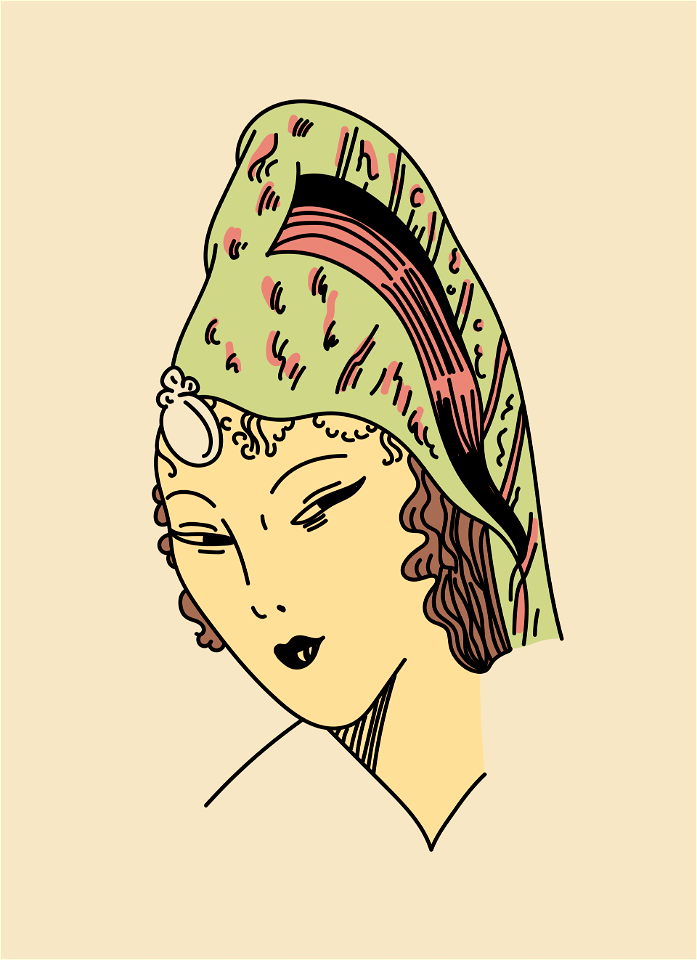 Persian Roof-shaped coiffure