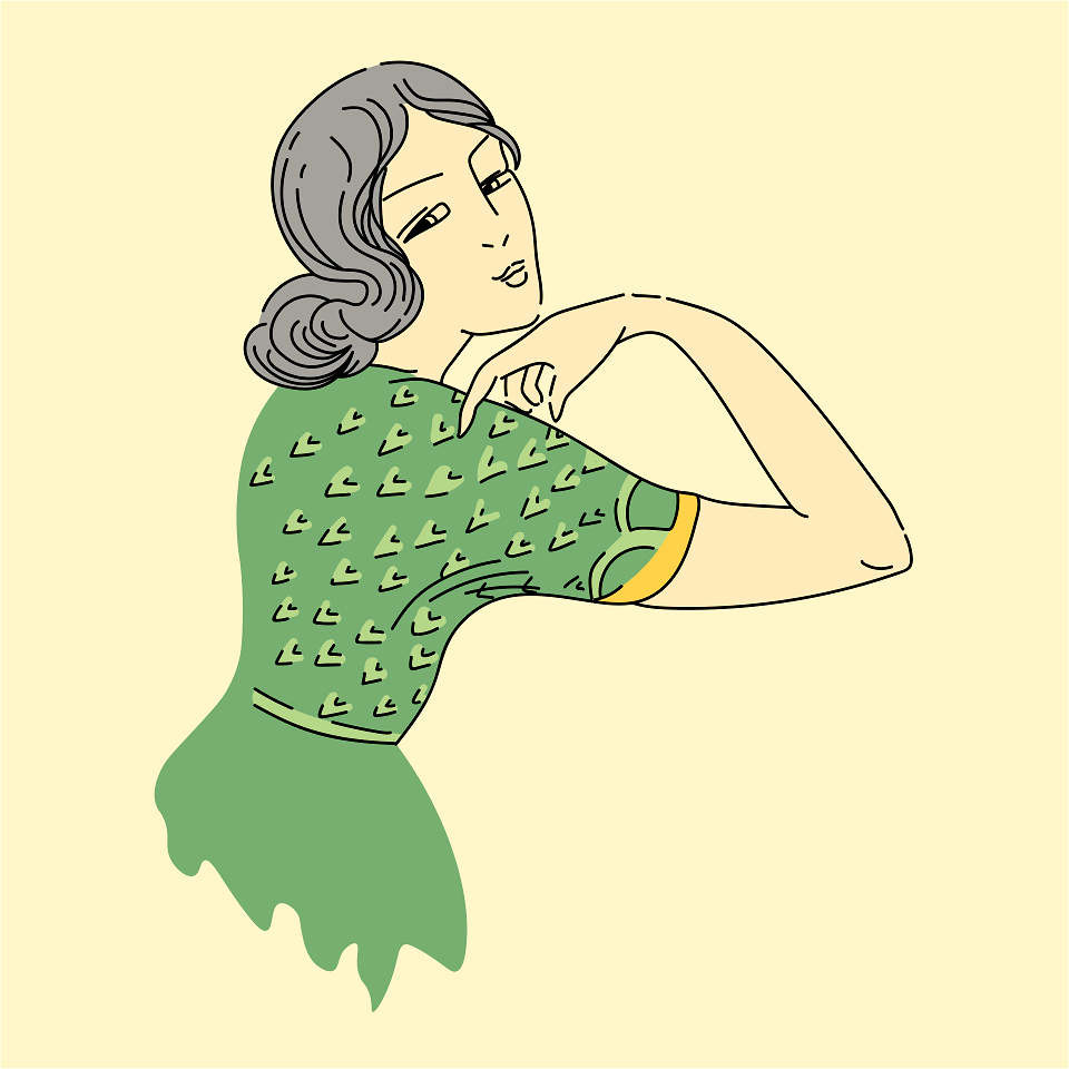 Hindu woman with short sleeve of bolero in designed stuff