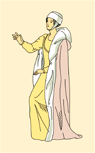 Lady's garment in the reign of Henry III of England (1250)