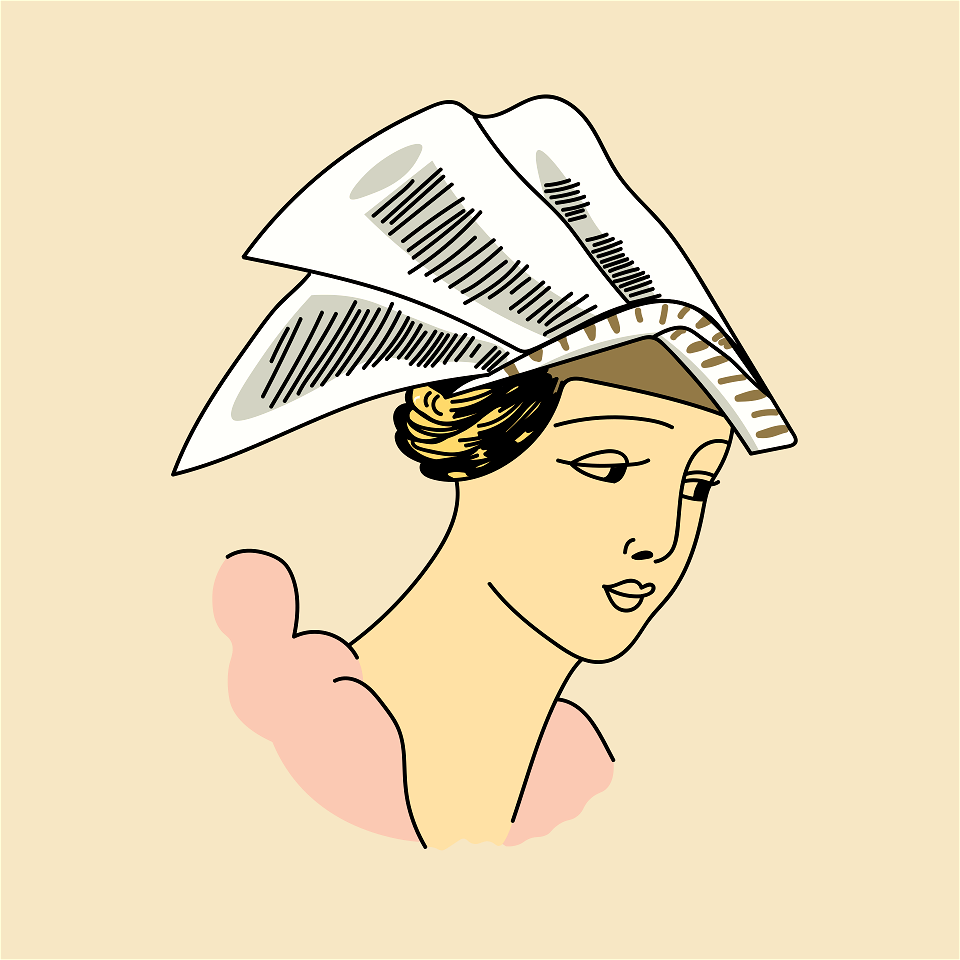 Headdress draped over forehead with wide wings