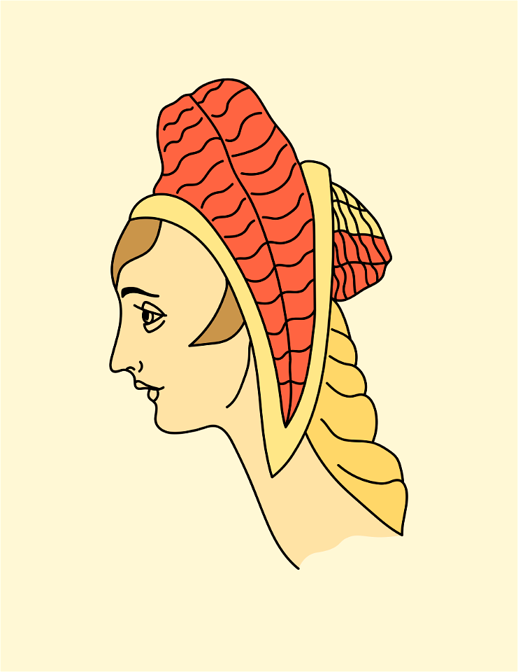 Germany. Summer headdress of a girl of rank