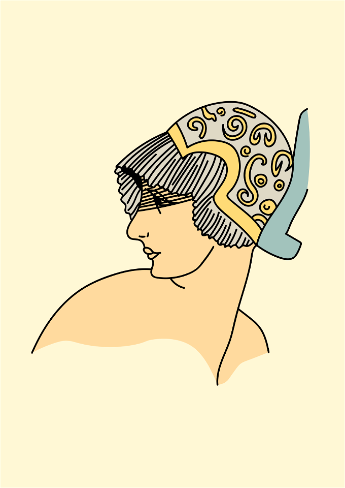 Germany. Headdress of a damsel going out in winter
