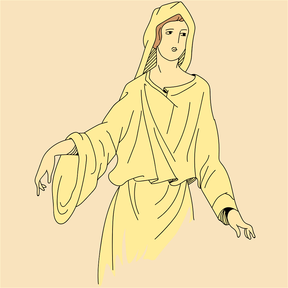 Gallic tunic remarkable for its sleeves of which one is full and the other narrow