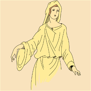 Gallic tunic remarkable for its sleeves of which one is full and the other narrow