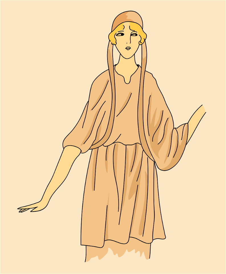 From the Gallic Empire to the preaching of the Gospels. Veil and robe of the same shade. The skirt in the form of a tunic