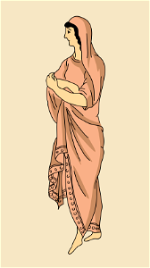 Etruscan fringed cloak-shawl