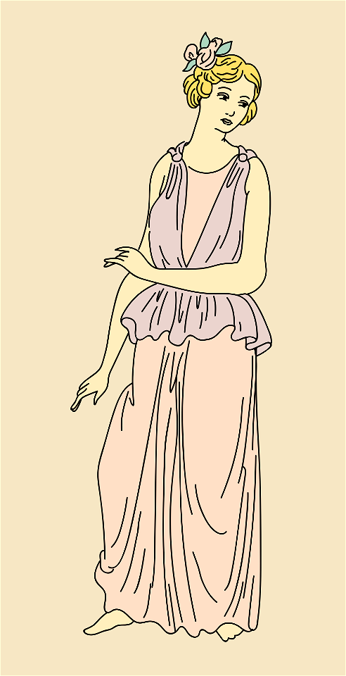 Roman Woman wearing traditional greek-roman tunic