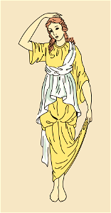 Roman Woman wearing traditional greek-roman tunic