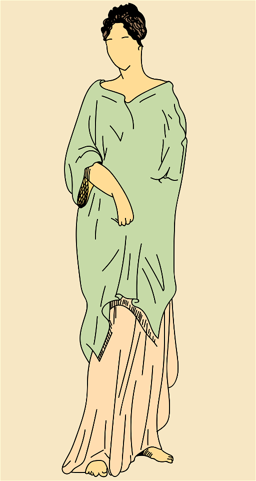 Costume of a young roman woman