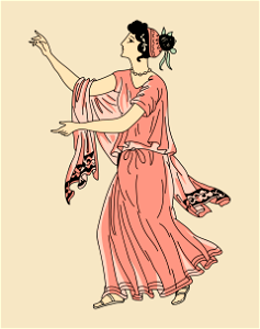 Roman Woman wearing traditional greek-roman tunic