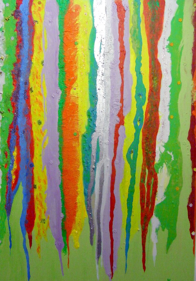 Abstract stripes painting