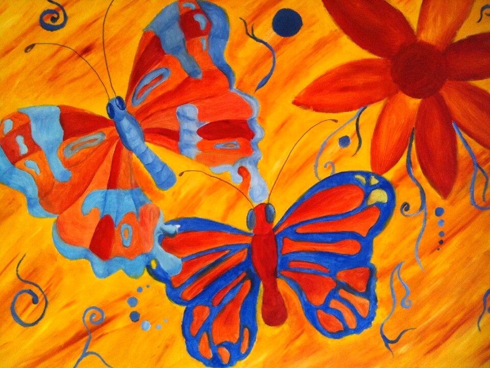 Insect canvas decoration