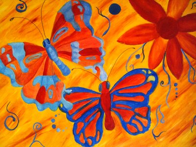 Insect canvas decoration