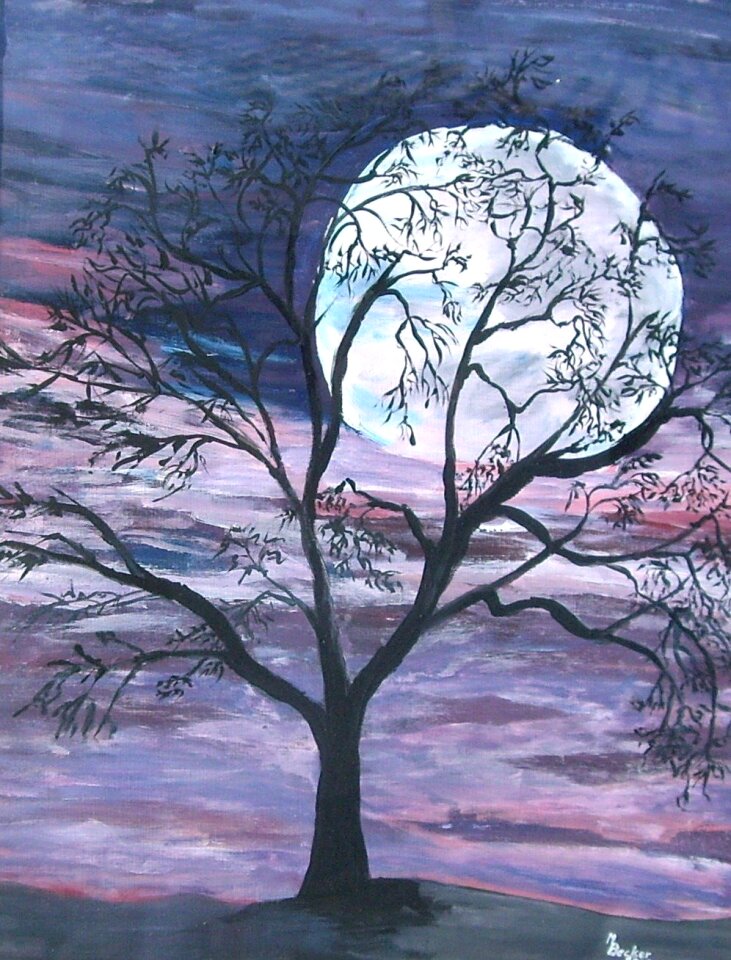 Night painting image