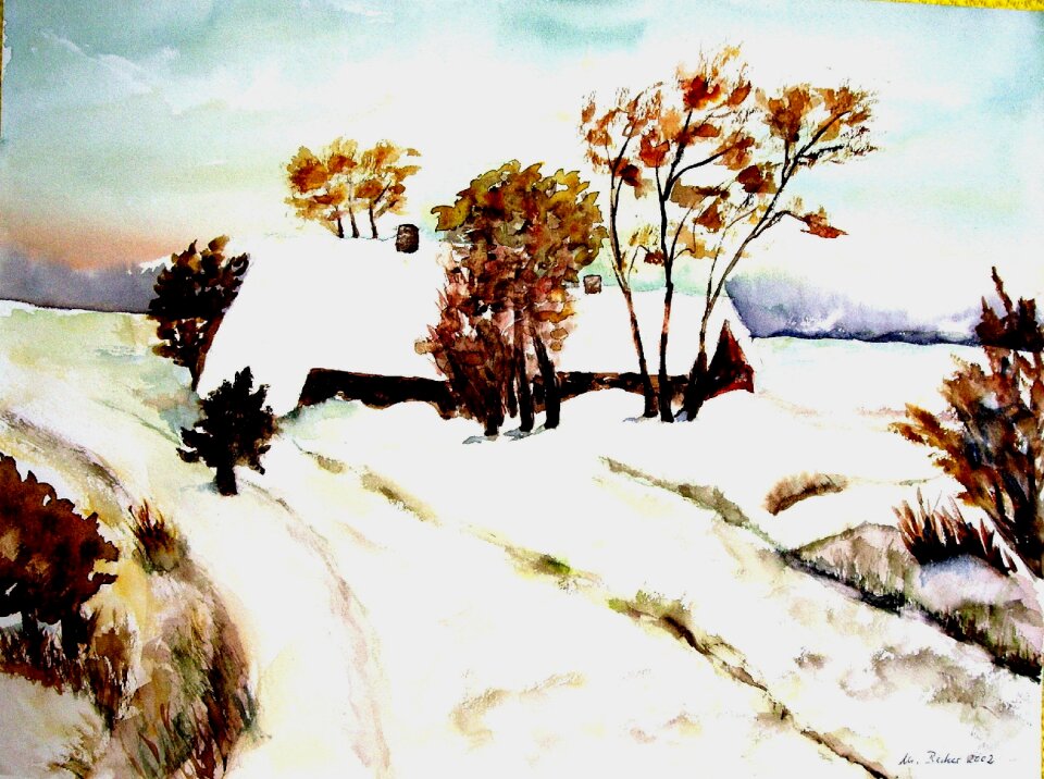 Winter painting image