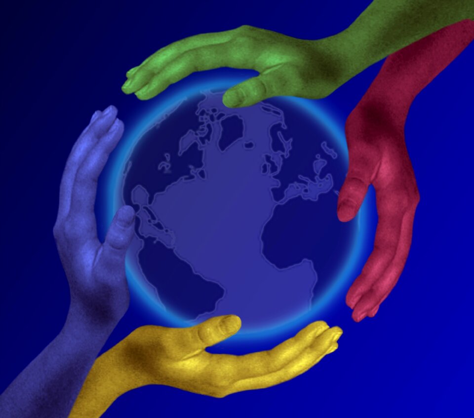 Globe earth blue