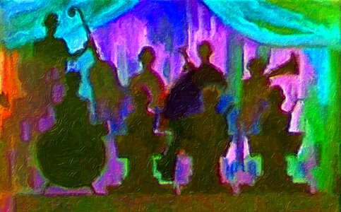 Orchestra instruments stage