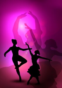 Silhouettes dance choreography