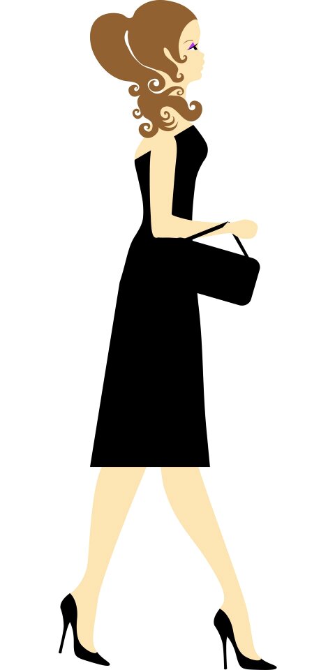 Lady dress black