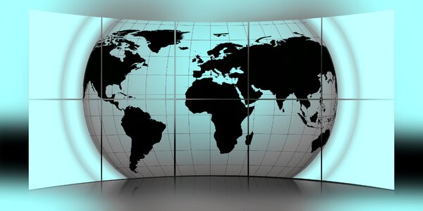 Globe world continents
