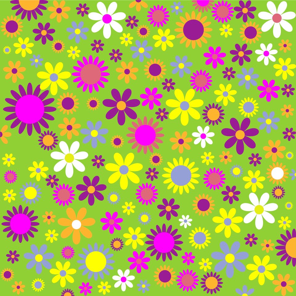 Colorful green pink
