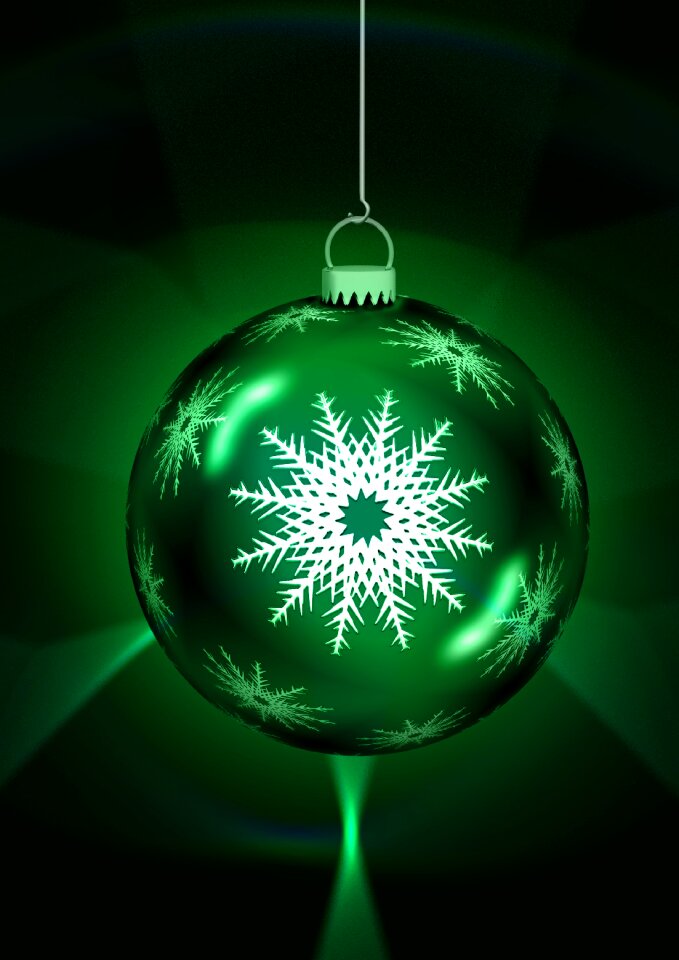 Green tree decorations christmas tree