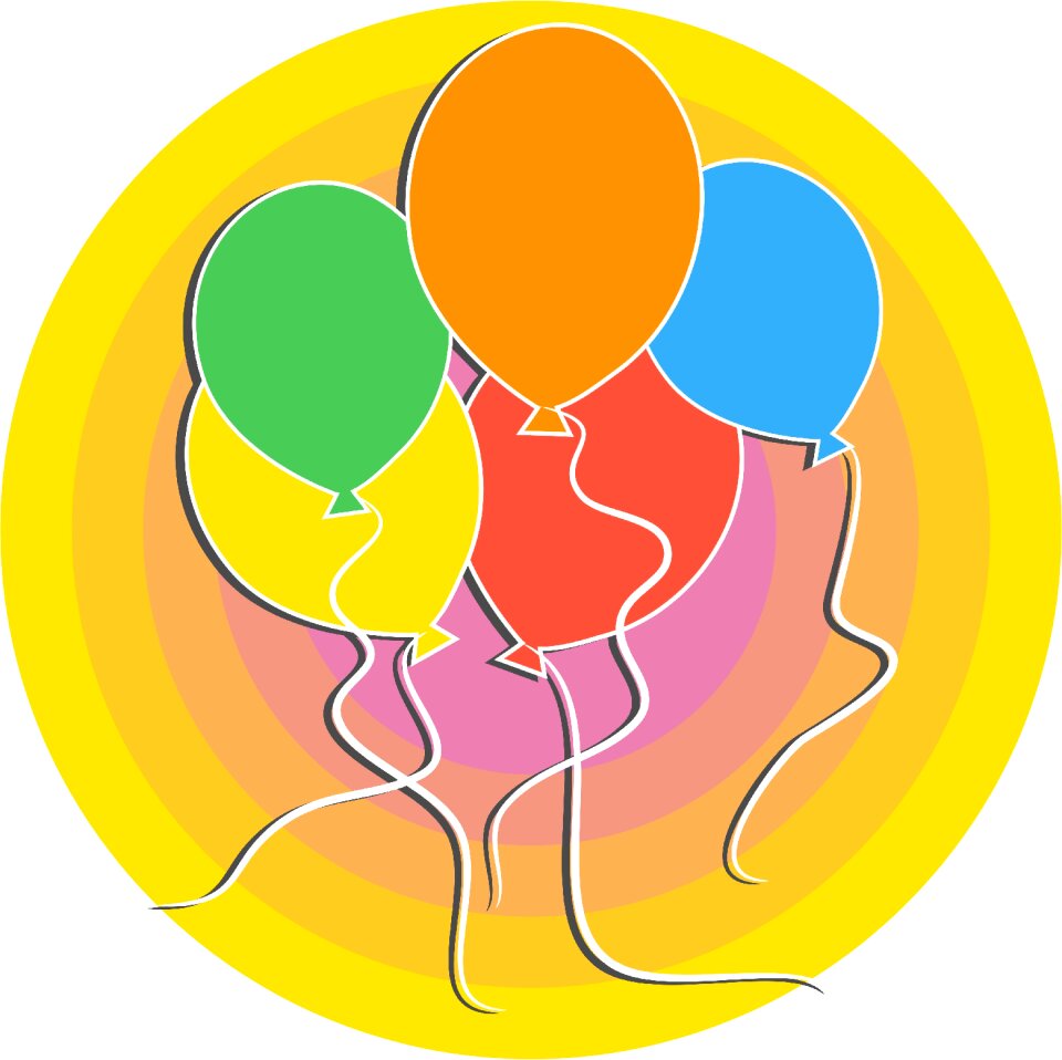 Celebration birthday balloons