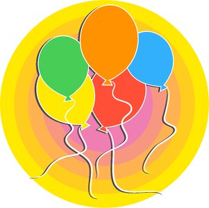 Celebration birthday balloons
