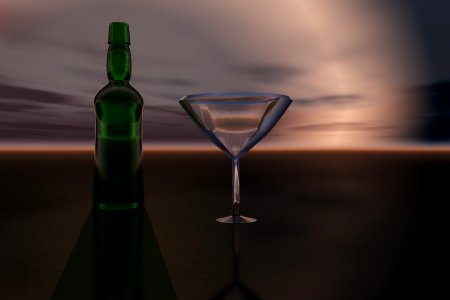 Night glass cocktail