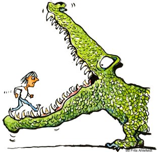 Woman dragon fear