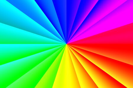 Rainbow colours gradient ray