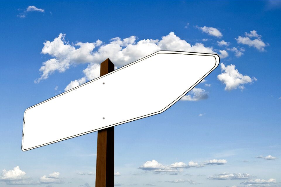 Signs direction right