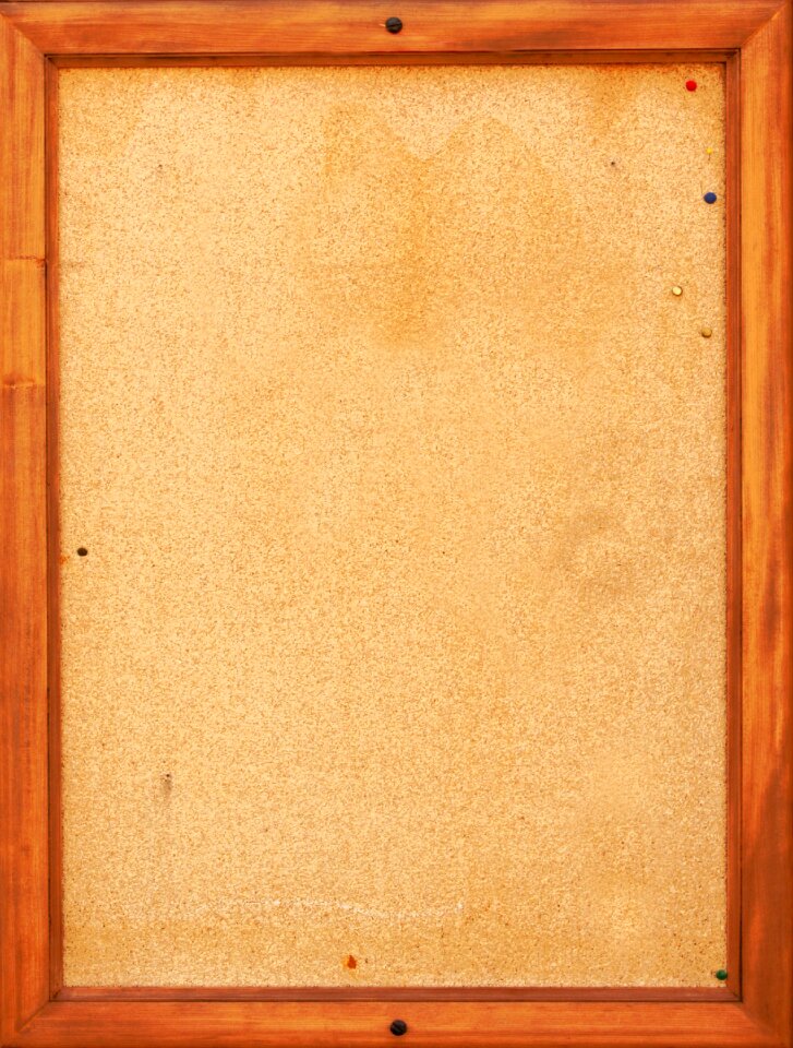Cork board information frame