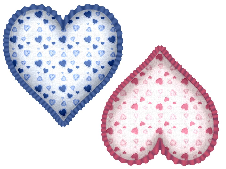 Pink blue valentine