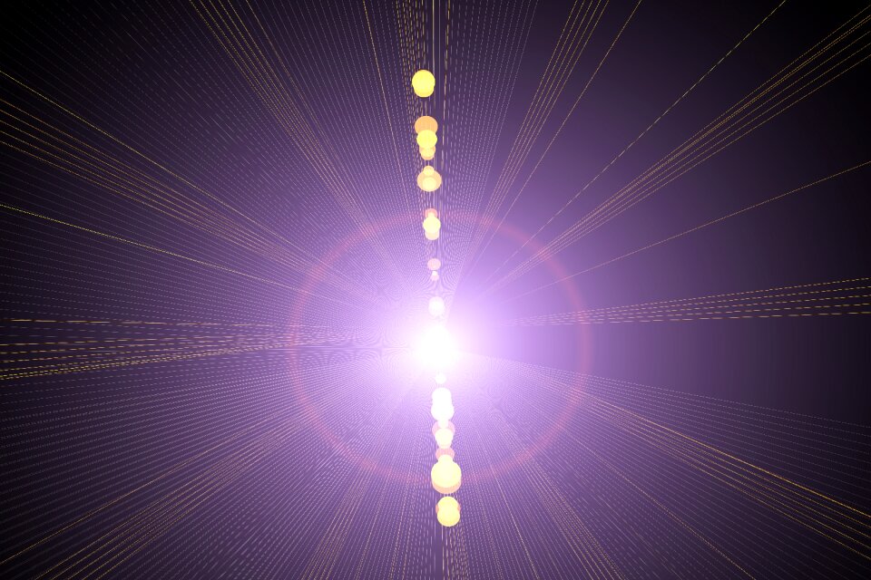 Ray seem lens flare