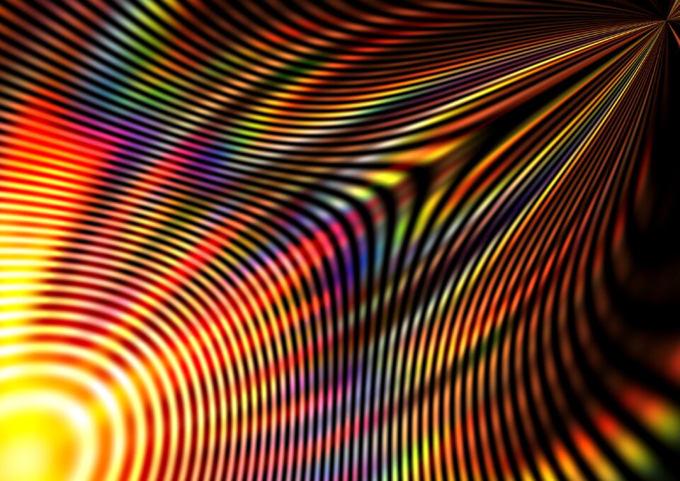 Lines interference patterns rainbow colors