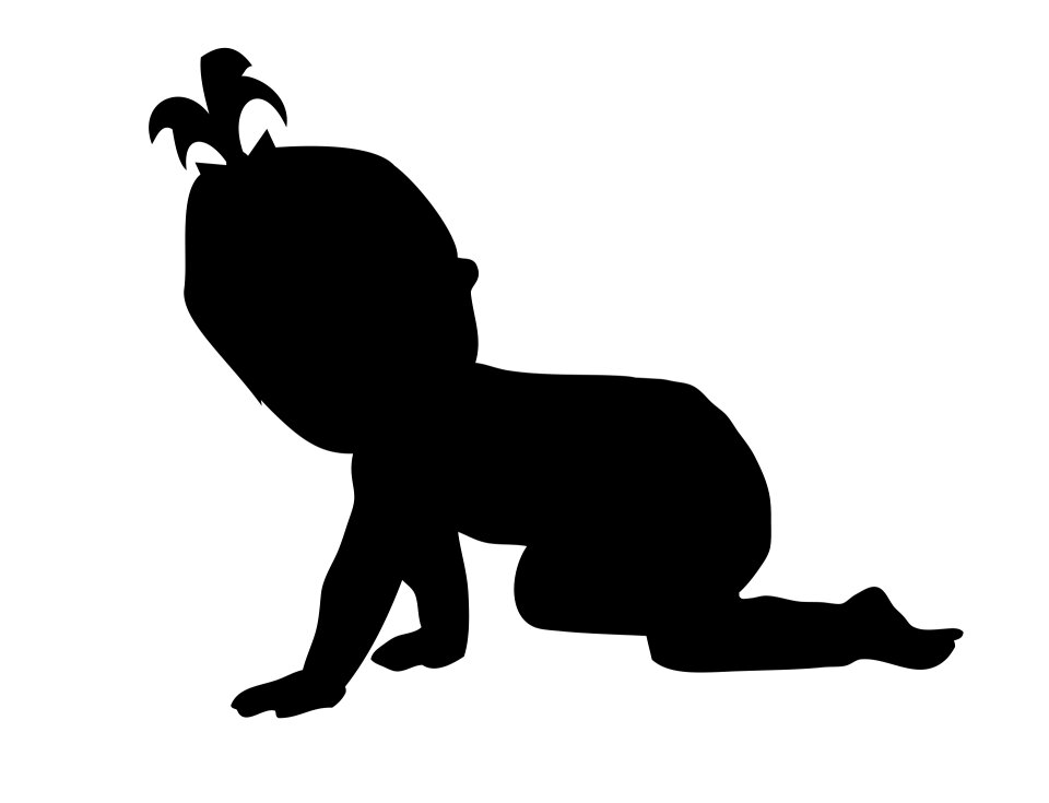 Crawling cute black
