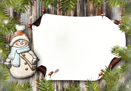 Postcard new year's day christmas