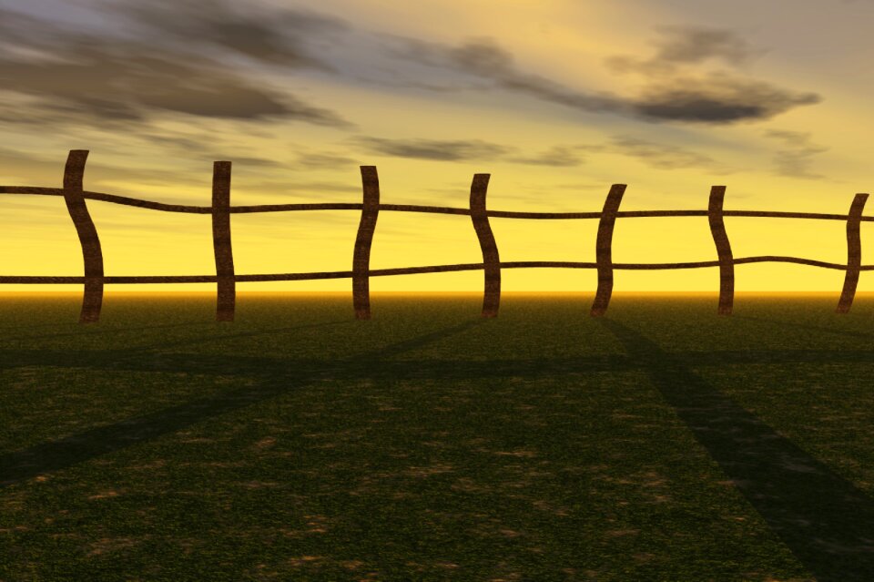 Yellow gold fence
