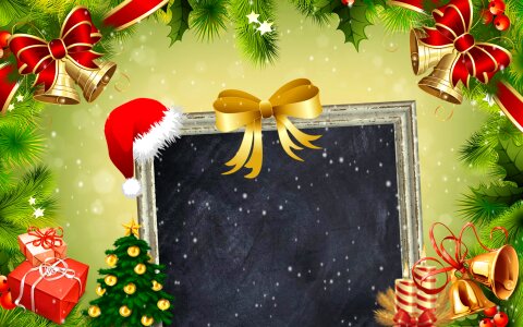 Postcard christmas decoration wishes