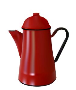 Red coffee pot