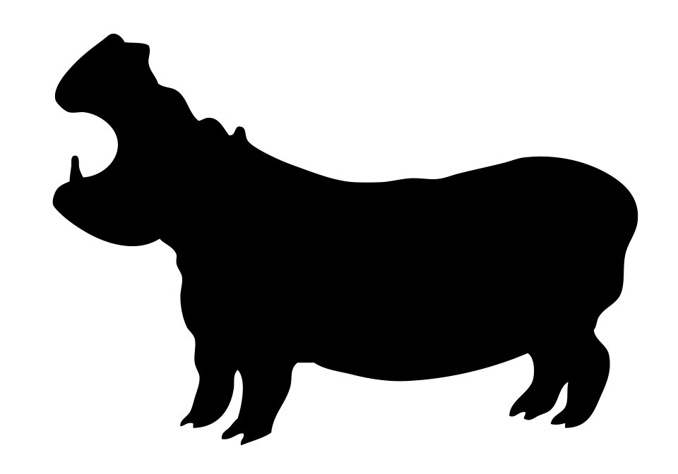 Silhouette art roaring