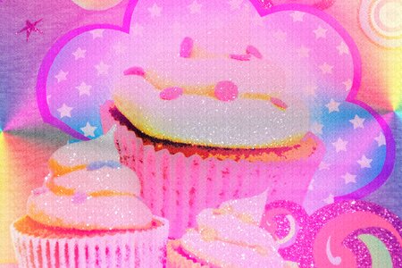 Colorful pink candy pink dessert