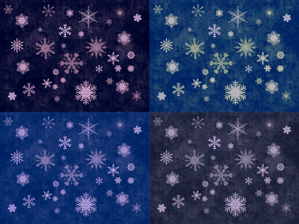 Blue snowflakes pattern