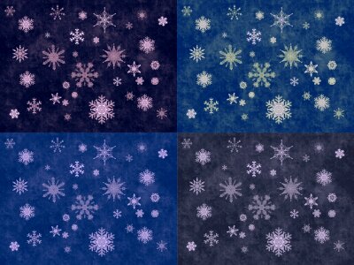 Blue snowflakes pattern