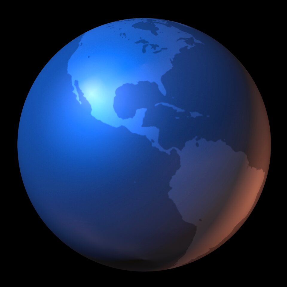 Globe continents continent