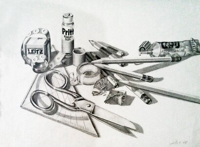 Still life pencils Free illustrations