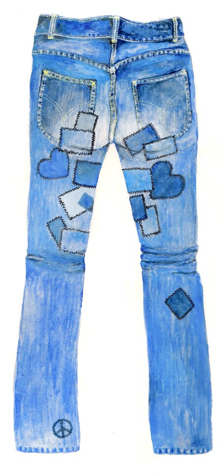 Blue jeans garment Free illustrations
