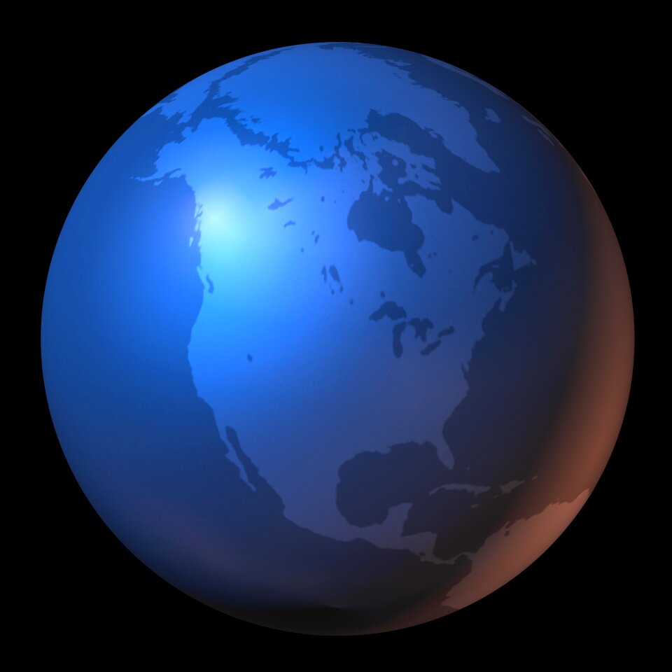Globe continents continent